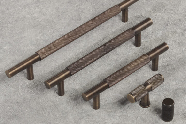 5 Inch Antique Bronze Brass Knurled Cabinet Pull Handles Bulk (2) knurled cabinet pull handles bulk