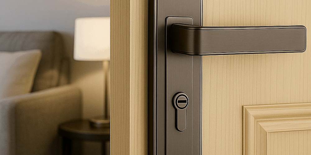alloy lever door handle lock