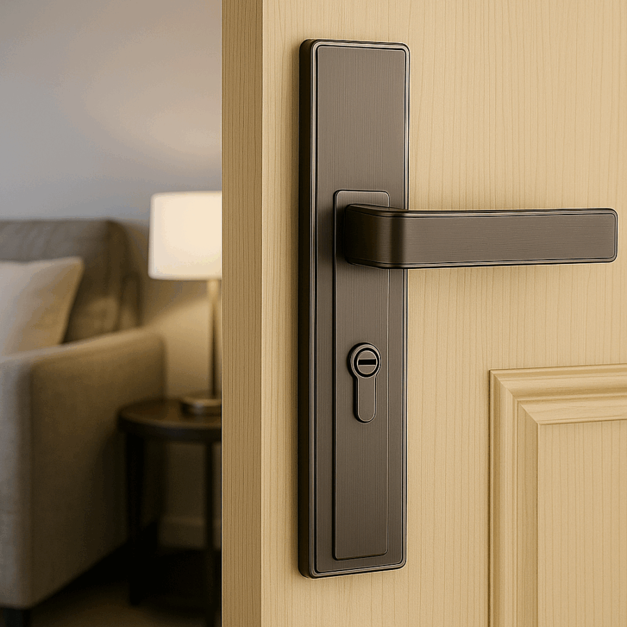 alloy lever door handle lock