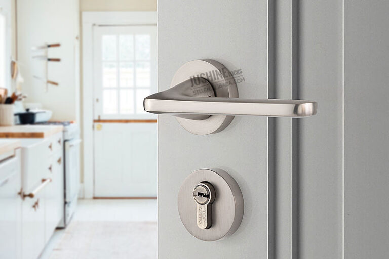 Contemporary European Zinc Alloy Interior Lever Door Handle Bulk (4) lever handle for modern interiors