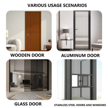 glass door pull handles silvery white