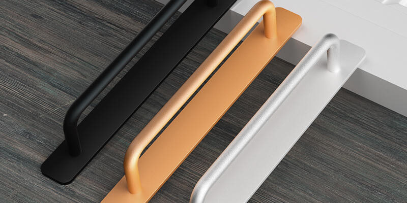 glass door pull handles silvery white