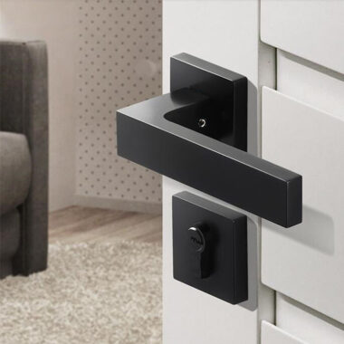 black square lever door handle