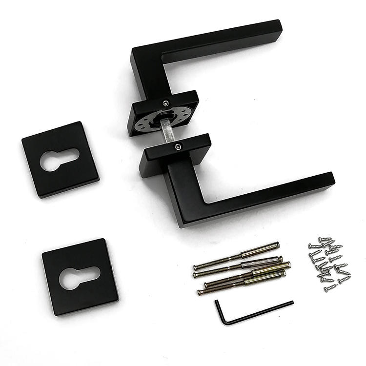 black square lever door handle
