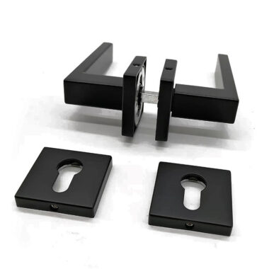 black square lever door handle