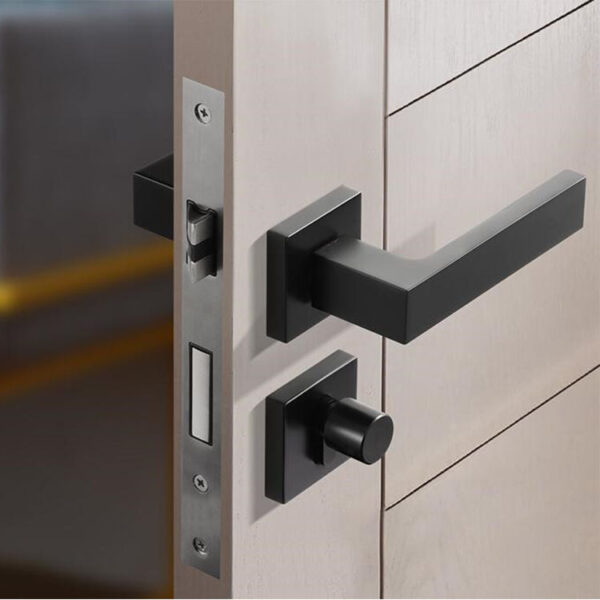 black square lever door handle