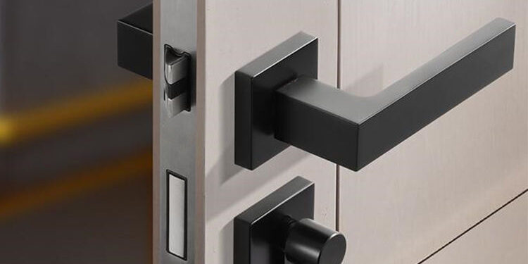 black square lever door handle