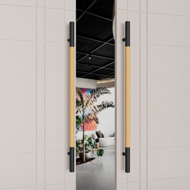 Stainless steel glass door pull handle