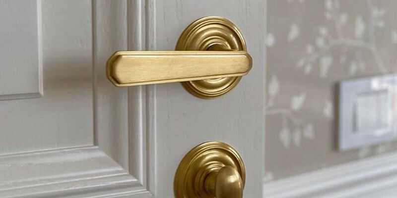 Black Gold Lever Door Handle