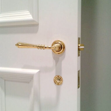 Black Gold Lever Door Handle