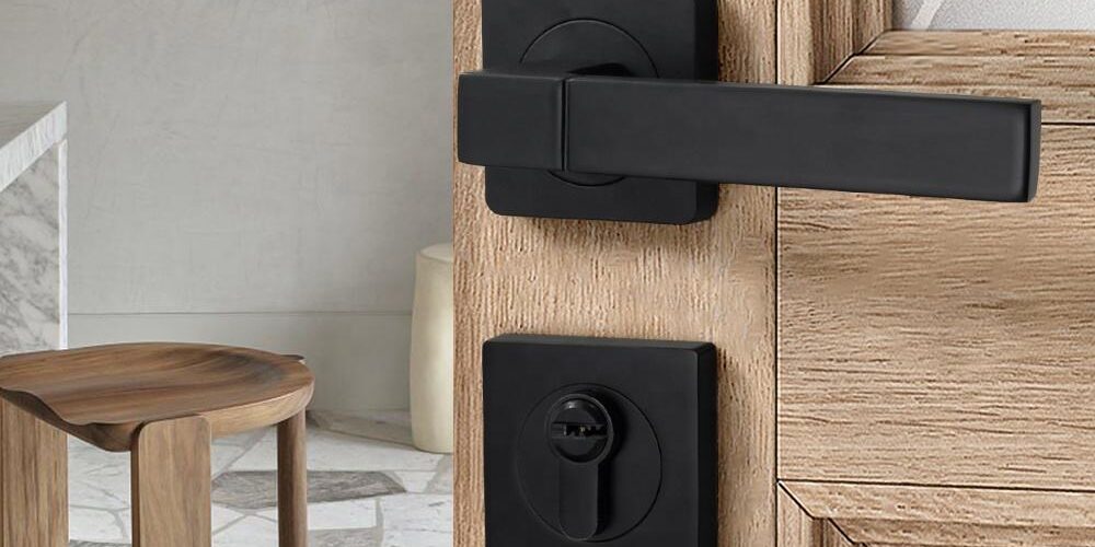 lever door handle for toilet door