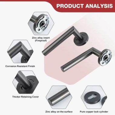 lever handle set with lock