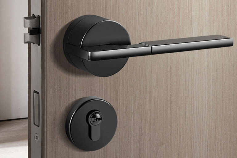 PVD Luxury Matte Black Bedroom Lever Door Handle Custom (4) black bedroom lever door handle