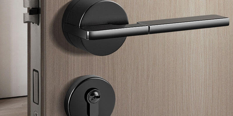 black bedroom lever door handle