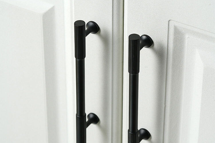 Solid Brass Matte Black Cabinet Pull Knobs Kitchen Handle Factory (6) Matte Black Cabinet Handle
